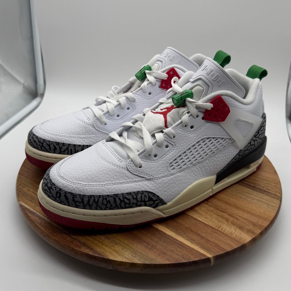 Jordan Spizike Low SE Men's US 11 UK 10 White Varsity Red Lucky Green 0014